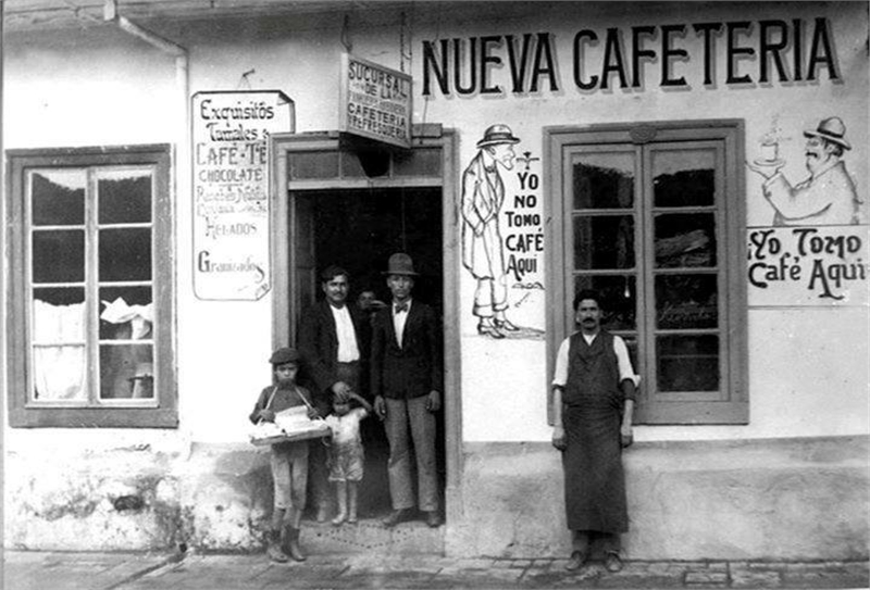 foto historia del café